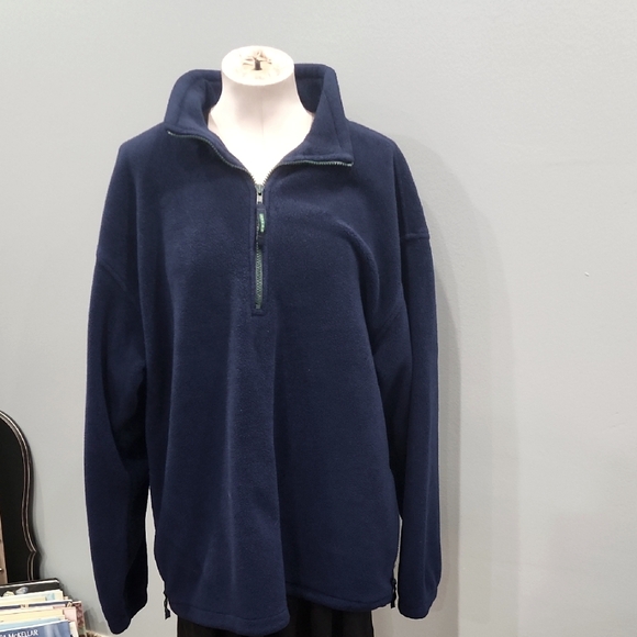 EBTEK by Eddie Bauer Men's Navy Blue Half-Zip‎ Sweater - Picture 1 of 2